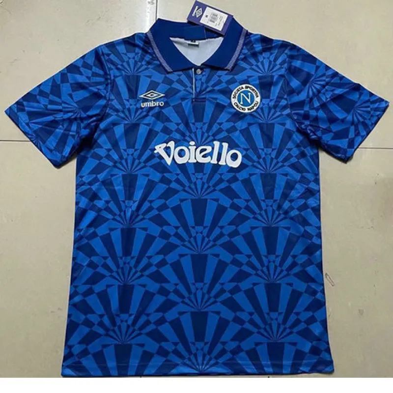 Maillot rétro domicile de Naples 1991-93 - Bleu