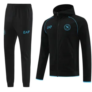 Napoli 2024/25 Hooded Sports Jacket - Black