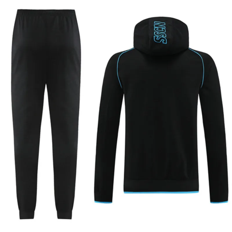 Napoli 2024/25 Hooded Sports Jacket - Black