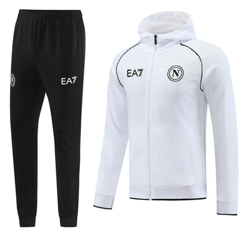 Napoli 2024/25 Kapuzen-Sportjacke - Weiß