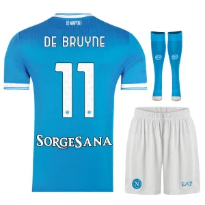Napoli DE BRUYNE 2025/26 Home Kids' Jersey Set - Blue Image
