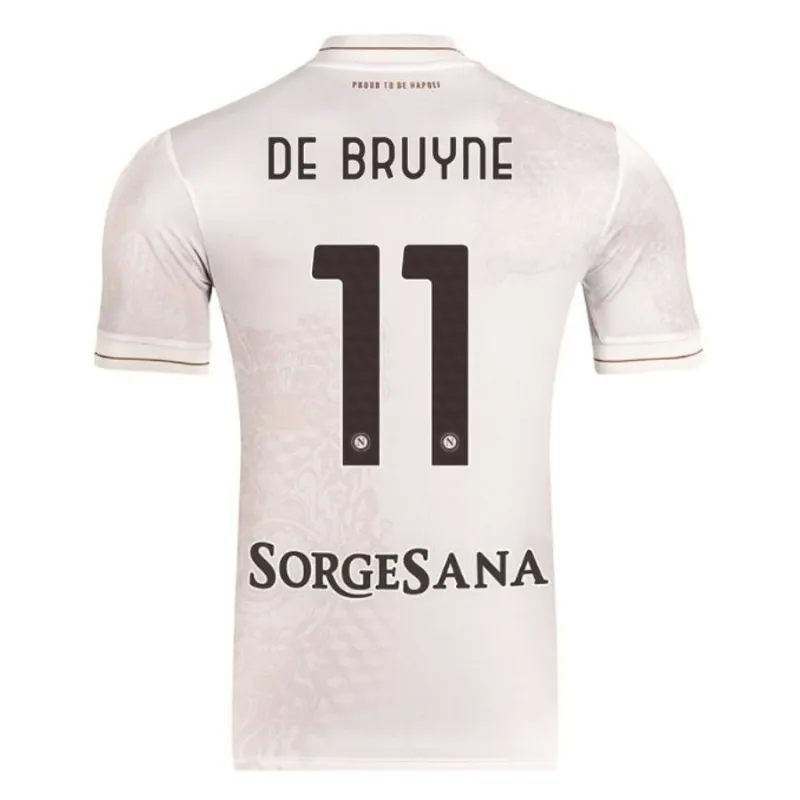 Napoli DE BRUYNE 2025/26 Away Kids' Jersey Set - Beige