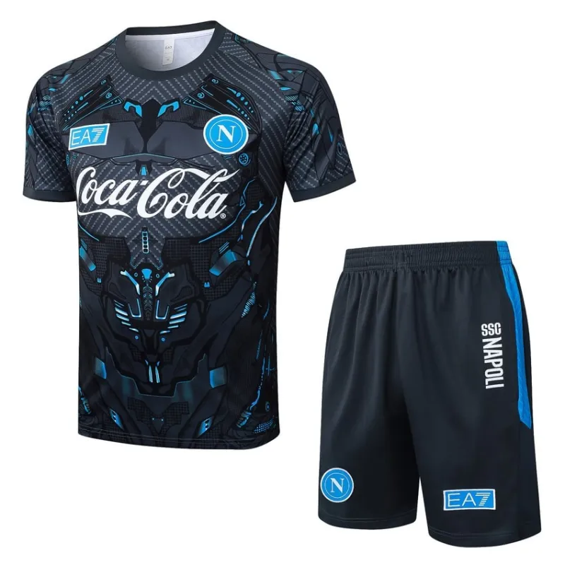 Napoli 2025/26 Maglia da allenamento + Pantaloncini - Nera