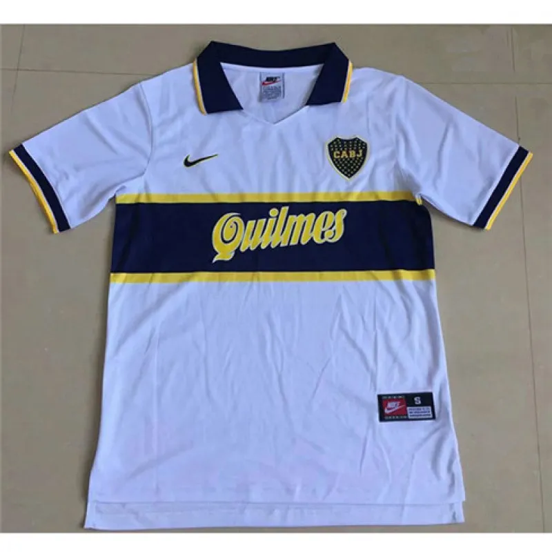 Boca Juniors 1997 Retro Auswärts Trikot - Weiß