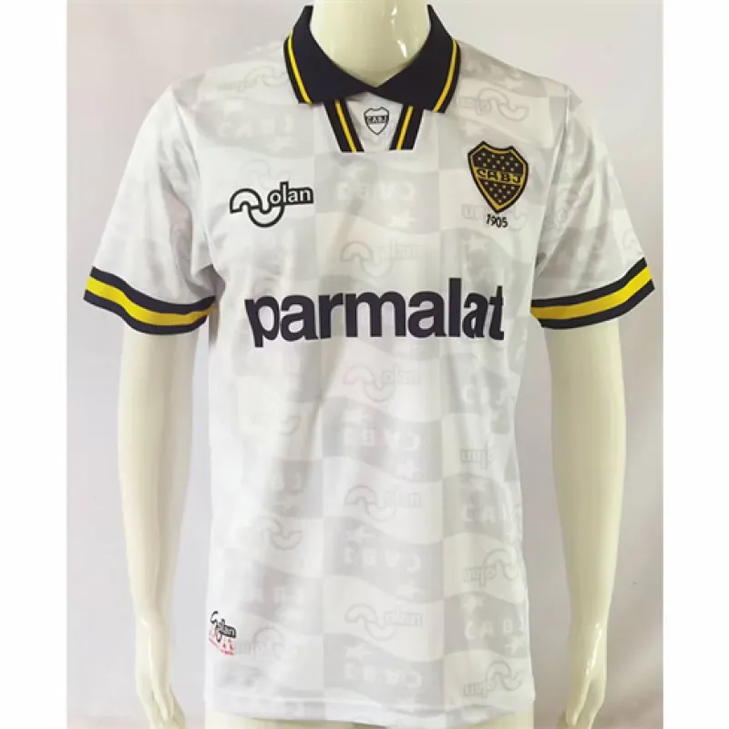 Boca Juniors 1995/96 Retro Auswärts Trikot - Weiß