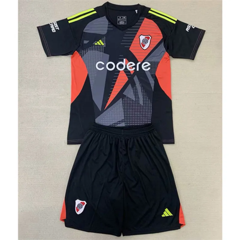 Maillot de gardien de but pour enfants de River Plate 2024/25 - Noir
