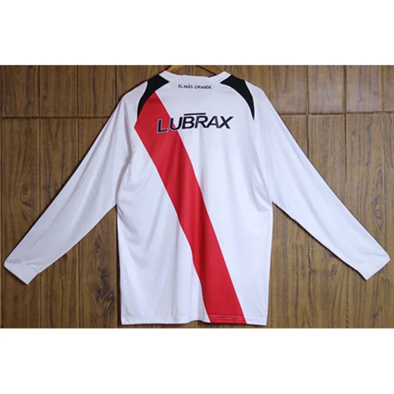 River Plate 2009 Heim-Retro-Langarm-Trikot - Weiß