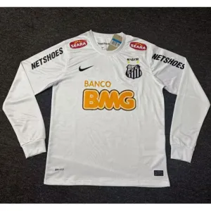 Maglia di casa retro di Santos 2011/12 con maniche lunghe - Bianca
