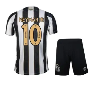 Set di maglia di trasferta per bambini di Santos 2024/25 di Neymar - Nera