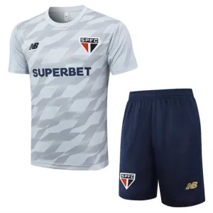Maglietta + pantaloni corti da allenamento di São Paulo 2024/25 - Grigio chiaro