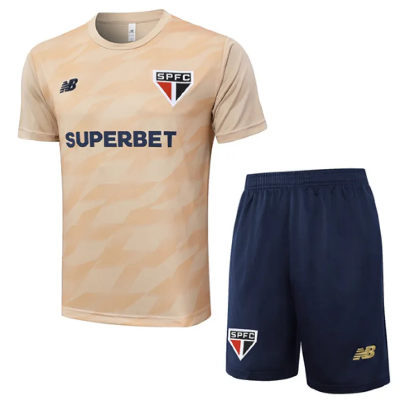 São Paulo 2024/25 Trainingsshirt + Shorts - Gelb