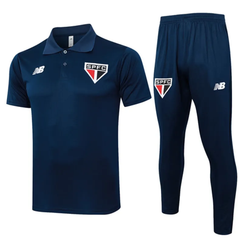 São Paulo 2024/25 Polo Shirt + Hose - Blau