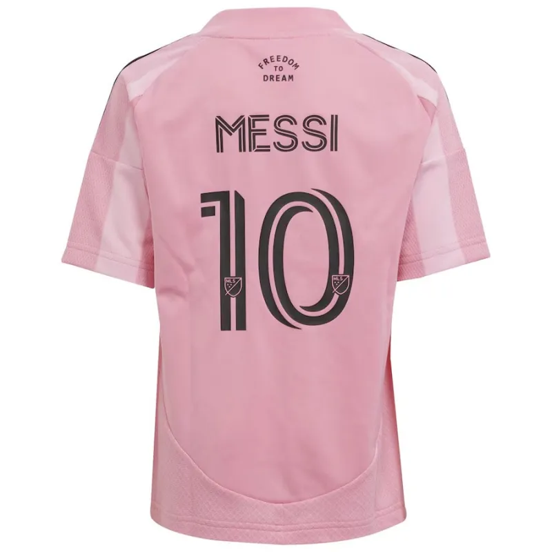 Ensemble maillot enfant domicile de Lionel Messi d'Inter Miami 2025/26 - Rose