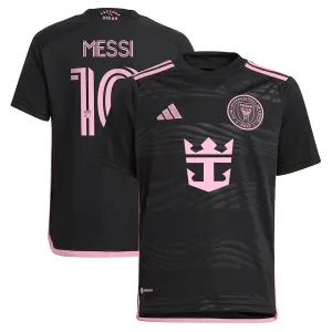 Lionel Messis Inter Miami 2024/25 Auswärts-Kinder-Trikot - Schwarz