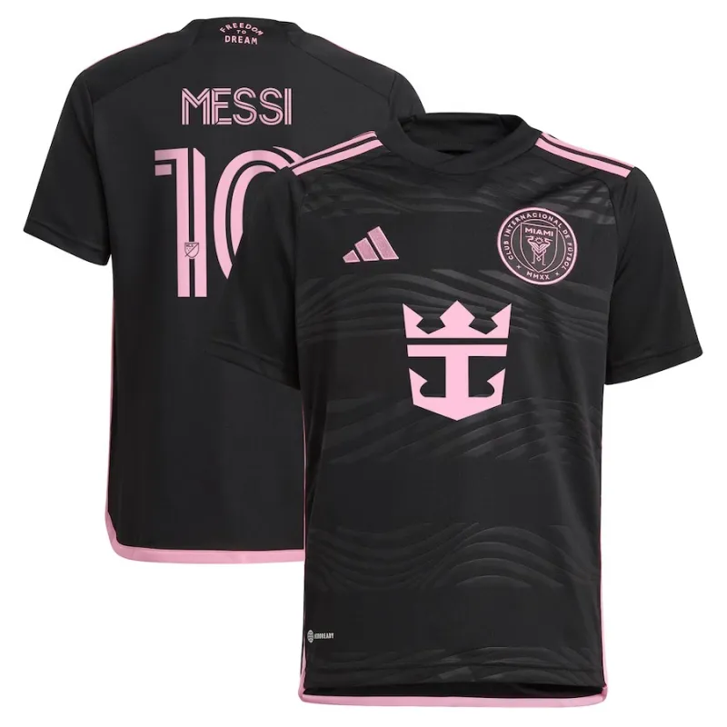 Lionel Messis Inter Miami 2024/25 Auswärts-Kinder-Trikot - Schwarz