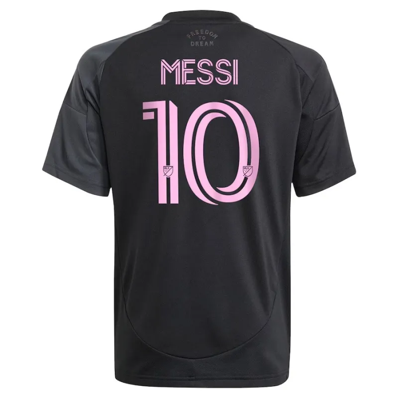 Lionel Messis Inter Miami 2025/26 Auswärts-Kinder-Trikot - Schwarz