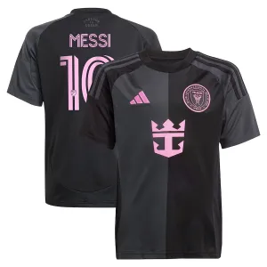 Maillot d'extérieur pour enfants de Lionel Messi d'Inter Miami 2025/26 - Noir