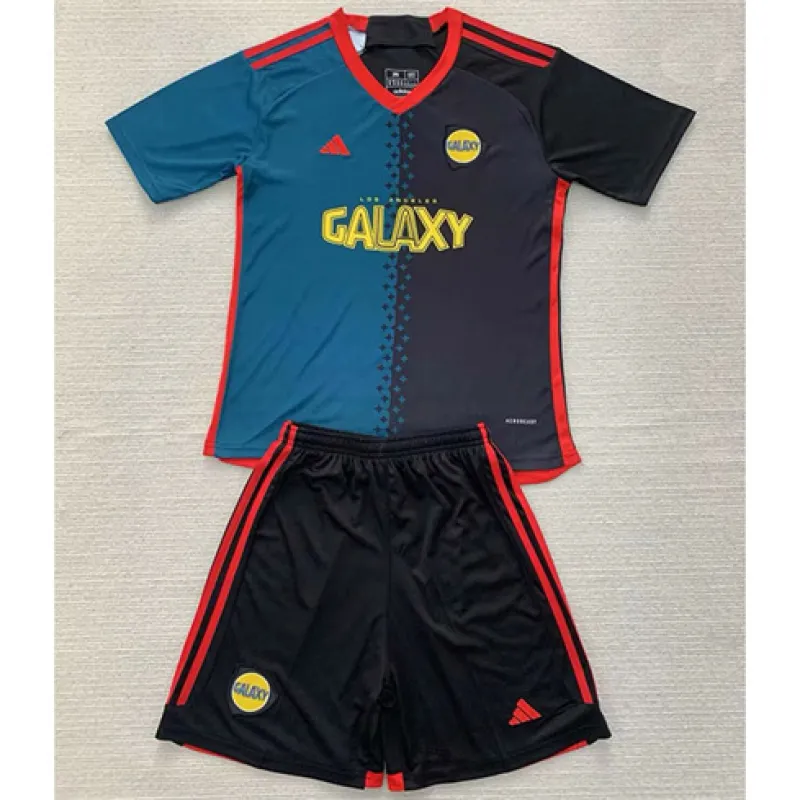 Drittes Kinder-Trikot von Los Angeles Galaxy 2024/25 - Schwarz und Grün