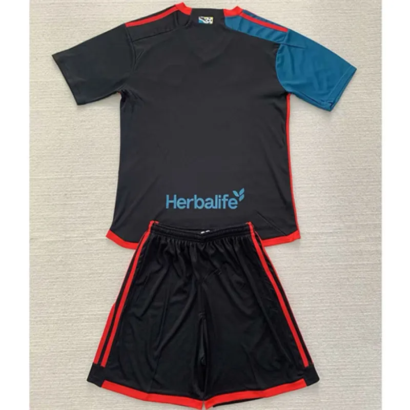 Drittes Kinder-Trikot von Los Angeles Galaxy 2024/25 - Schwarz und Grün