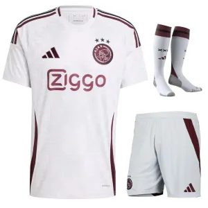 Kit de maillot pour enfants 3e de Ajax 2024/25 - Blanc
