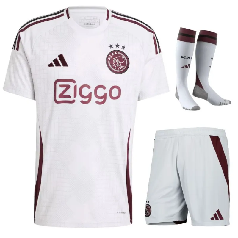 Ajax 2024/25 Dritt - Kinderjersey - Set - Weiß