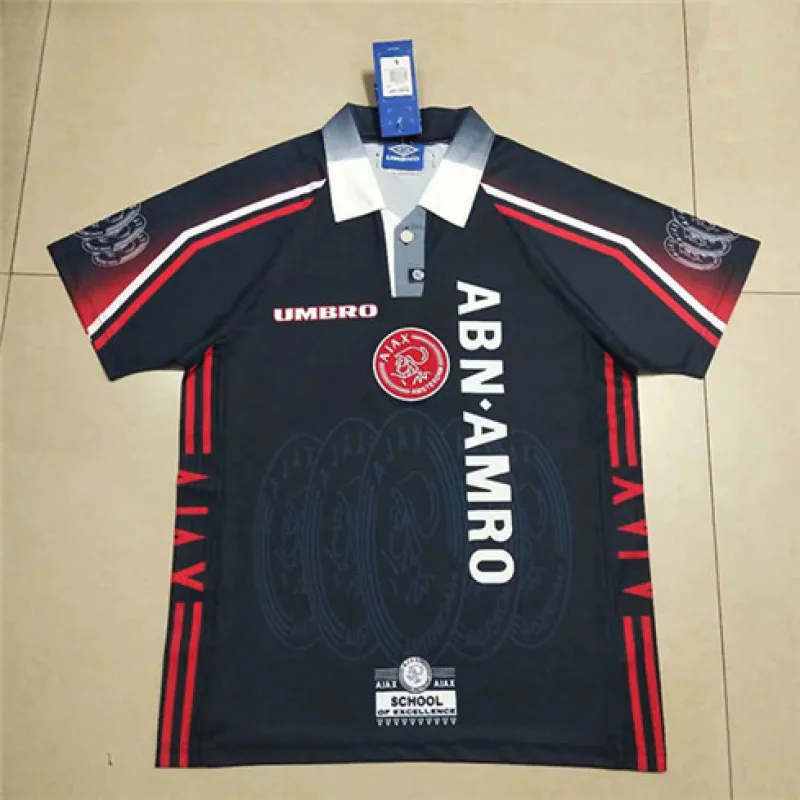 Maillot rétro classique d'Ajax 1998 - Noir