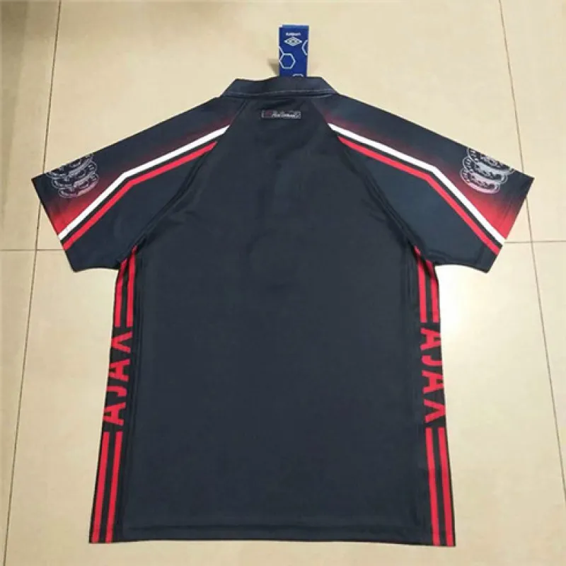 Maillot rétro classique d'Ajax 1998 - Noir