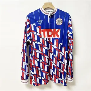 Ajax Retro Langarm Auswärtstrikot 1990 Blau