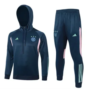 Vêtements de sport avec capuche d'Ajax 2024/25 - Bleu