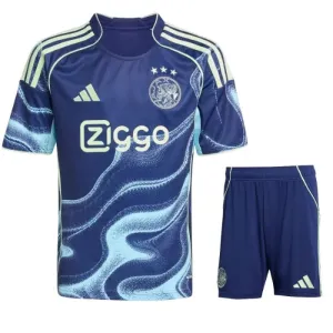 Ajax 2025/26 Kinder-Auswärtstrikot-Set - Blau