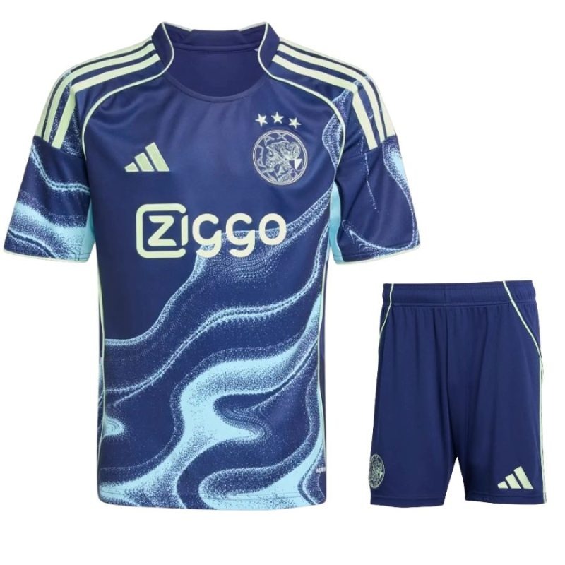 Ajax 2025/26 Kinder-Auswärtstrikot-Set - Blau