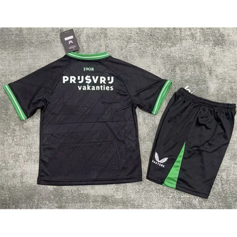 Feyenoord 2024/25 Auswärts-Kids-Trikot - Schwarz