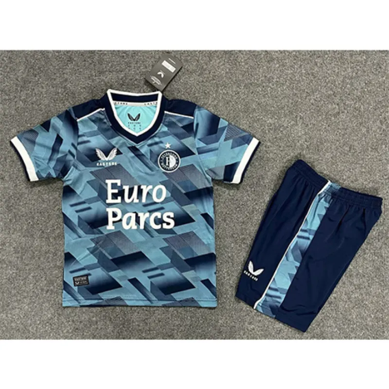 Feyenoord 2023/24 Auswärts-Kinder-Trikot - Blau