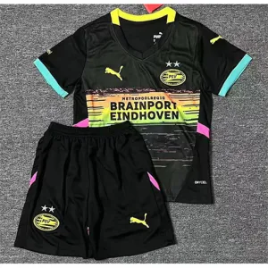 Maglia di trasferta 2024/25 per bambini del PSV Eindhoven - Nera