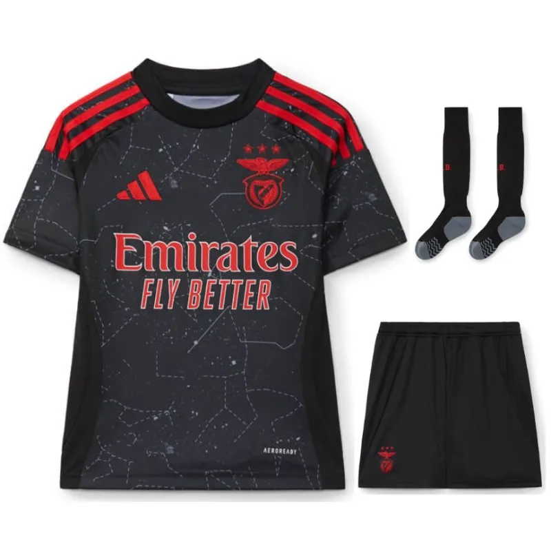 Jeu de maillots d'extérieur Benfica 2024/25 - Version enfant - Noir