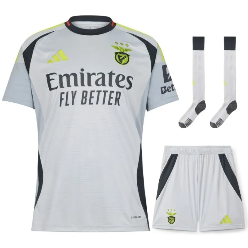 Jeu de maillots Benfica 2024/25 pour enfants - Troisième choix - Gris