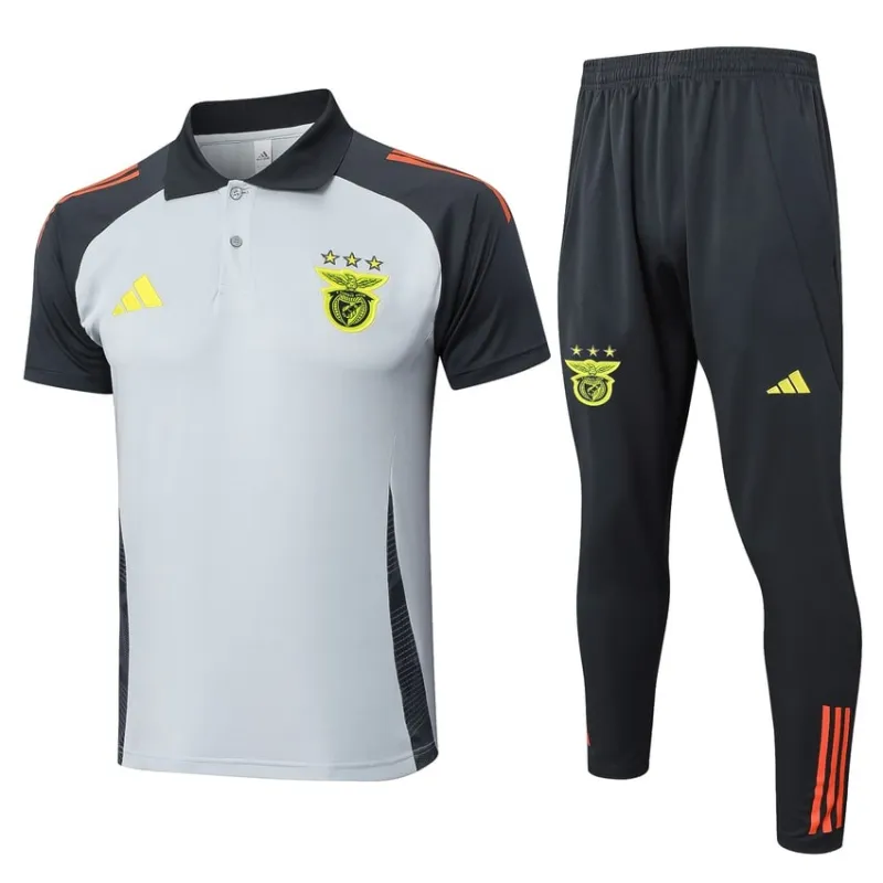 Chemise de formation Polo Benfica 2024/25 + Pantalon - Blanc