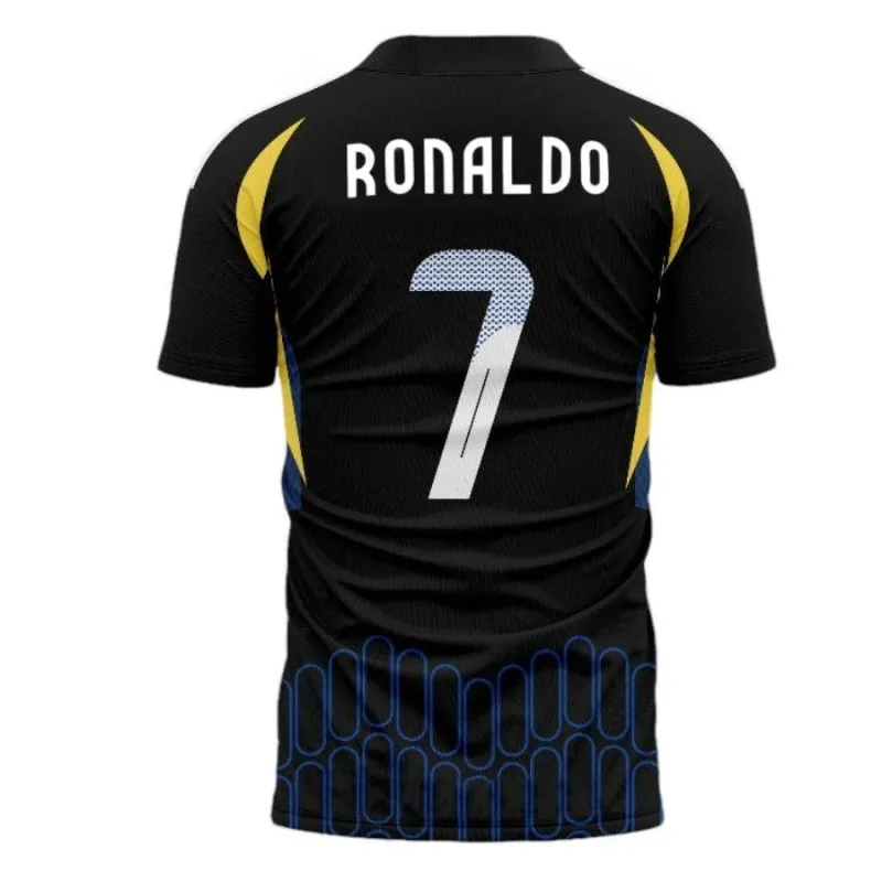 Ronaldo Al Nassr 2024/25 Auswärts-Trikot 7 - Schwarz
