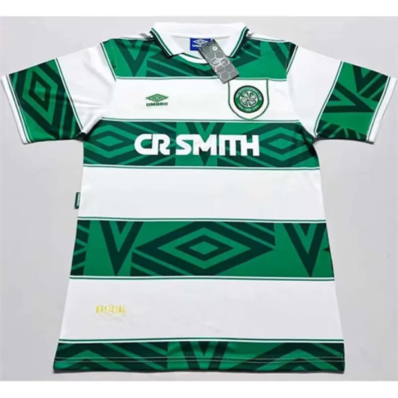 Celtic 1993 - 95 Heimretro Trikot - Weiß/Grün