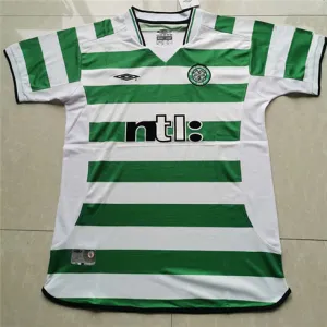 Celtic 2001-03 Heimretro Trikot - Weiß/Grün