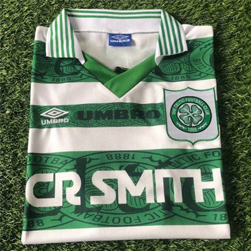 Celtic 1995 - 97 Heimretro Trikot - Weiß/Grün
