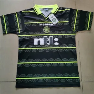 Celtic 1999/00 Auswärts Retro Trikot - Schwarz