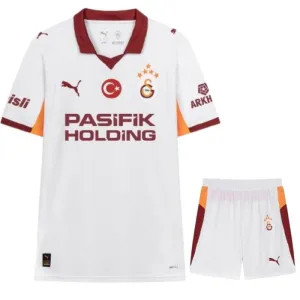 Maillot enfant + short à l'extérieur du Galatasaray 2025/26 - Blanc