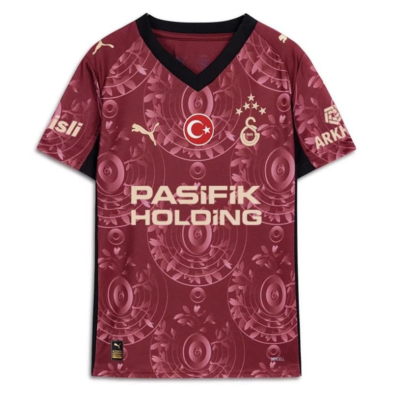 Galatasaray 2025/26 Troisième maillot + shorts pour enfants - Rouge