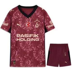 Galatasaray 2025/26 Troisième maillot + shorts pour enfants - Rouge