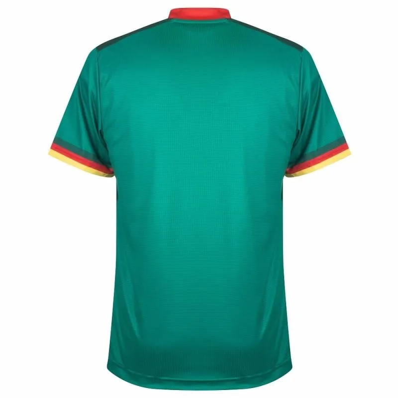 Das Heimtrikot der camerunesischen Nationalmannschaft bei der Weltmeisterschaft 2022, grün.