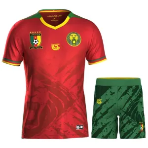 Camerun Bambini 2025/26 Kit di trasferta - Rosso