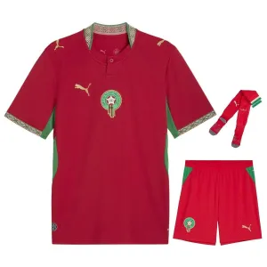 Marocco 2026 Coppa del Mondo Maglia Casa Bambino Rosso
