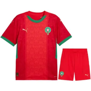 Marocco 2024/25 Maglia Casa Bambino Replica - Rossa