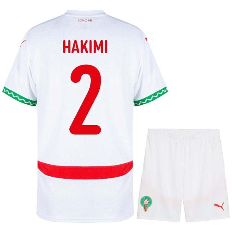 Marokko HAKIMI Auswärts Kinder-Set 2026/27 - Weiß